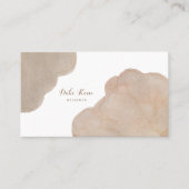 Abstract Watercolor Business Card in Pearl 名刺 (正面)