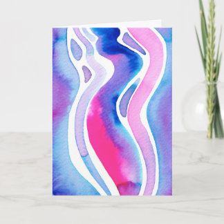 Abstract Watercolor Design カード