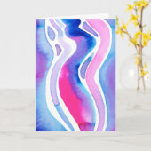 Abstract Watercolor Design カード (黄色い花)