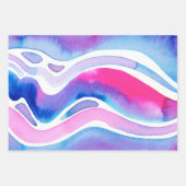 Abstract Watercolor Design ラッピングペーパーシート (正面)