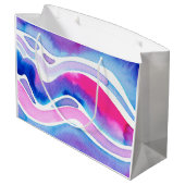 Abstract Watercolor Design ラージペーパーバッグ (裏面アングル)