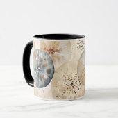 Abstract watercolor design circles coffee mug マグカップ (正面左)