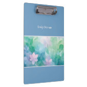 Abstract Watercolor Floral Personalized Clipboard クリップボード (右)