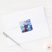 Abstract Watercolor Floral Sticker スクエアシール (封筒)