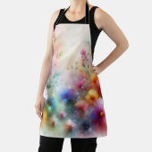 Abstract Watercolor Florals Apron エプロン (インサイチュ)