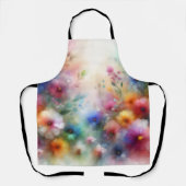 Abstract Watercolor Florals Apron エプロン (正面)