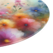 Abstract Watercolor Florals Cutting Board カッティングボード (角)