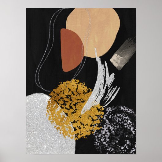 Abstract Watercolor Geometrical, Abstract, Minimal ポスター (正面)