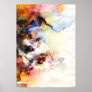 Abstract watercolor grunge texture with paint ポスター