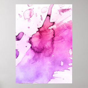 Abstract watercolor hand painted background 5 ポスター