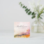 Abstract Watercolor Life Coach スクエア名刺 (スタンド正面)
