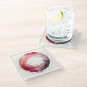 abstract watercolor ring  ガラスコースター (アングル)