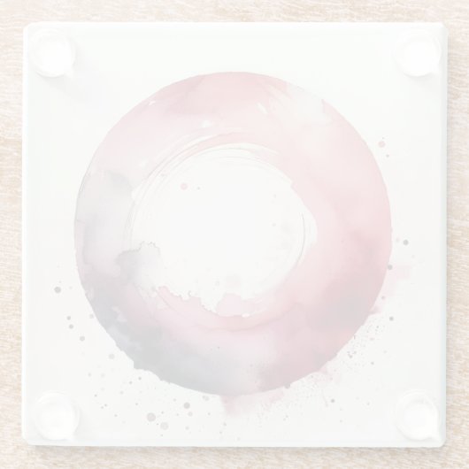 abstract watercolor ring  ガラスコースター (裏面)