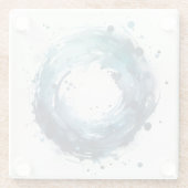 abstract watercolor ring ガラスコースター (裏面)