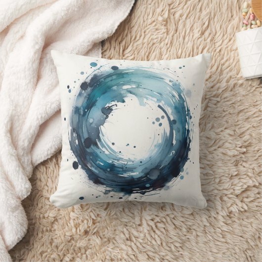 abstract watercolor ring クッション (ブランケット)