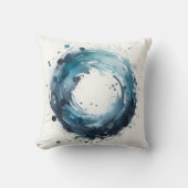 abstract watercolor ring クッション (正面)