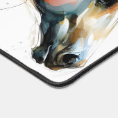 Abstract Watercolor Running Horse デスクマット (コーナー)