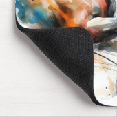 Abstract Watercolor Running Horse マウスパッド (コーナー)