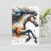 Abstract Watercolor Running Horse 案内状 (スタンド正面)