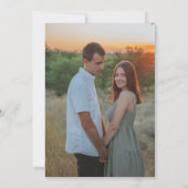 Abstract Watercolor Sage Green Rehearsal Dinner 招待状 (裏面)