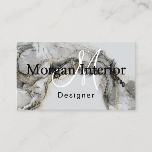 Abstract Watercolor Shapes Interior Designer  名刺 (正面)