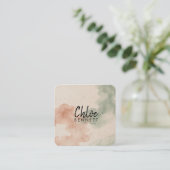 Abstract Watercolor Square スクエア名刺 (スタンド正面)