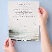 Abstract Watercolor Therapist Counselor チラシ (手)