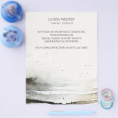 Abstract Watercolor Therapist Counselor チラシ (シングル)