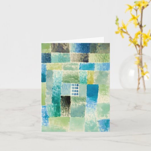 Abstract watercolor window by Paul Klee カード (黄色い花)