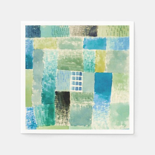 Abstract watercolor window by Paul Klee スタンダードカクテルナプキン (正面)