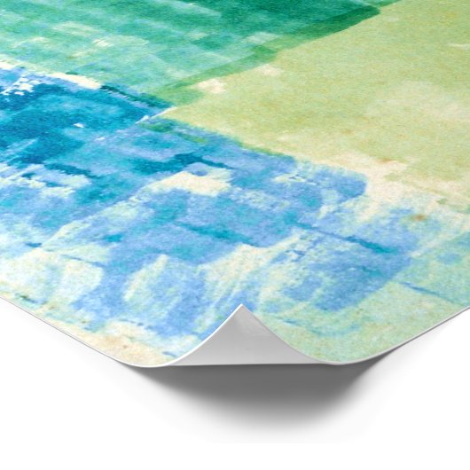 Abstract watercolor window by Paul Klee ポスター (角)