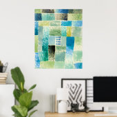Abstract watercolor window by Paul Klee ポスター (ホームオフィス)