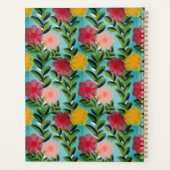 Abstract Watercolour Florals Notebook Blue プランナー手帳 (裏面)