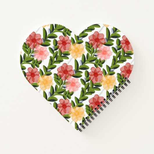 Abstract Watercolour Florals Notebook Clear ノートブック (裏面)