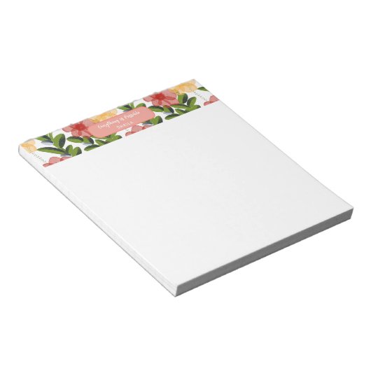 Abstract Watercolour Florals Notepad ノートパッド (アングル)