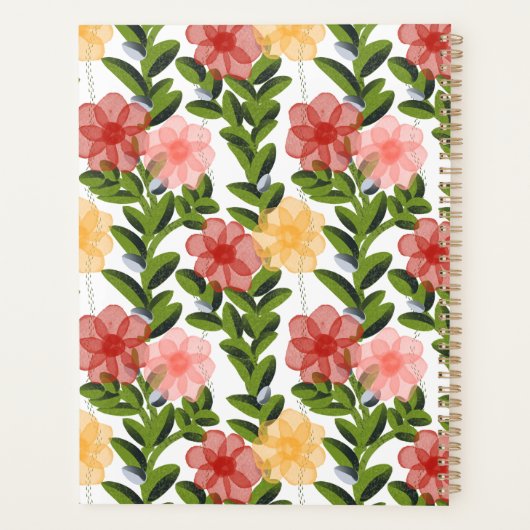 Abstract Watercolour Florals Planner プランナー手帳 (裏面)