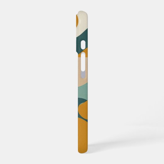 Abstract Wave and Sun iPhone 16ケース (左側面)