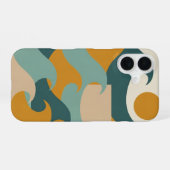 Abstract Wave and Sun iPhone 16ケース (裏面横)