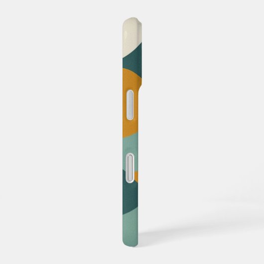 Abstract Wave and Sun iPhone 16ケース (右側面)