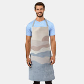 Abstract Wave Background  エプロン (着用した状態)