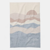 Abstract Wave Background  キッチンタオル (縦)