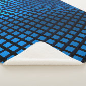 Abstract wave design blue シェルパブランケット (3/4)