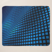 Abstract wave design blue シェルパブランケット (正面(横))