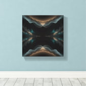 Abstract Wave Energy Canvas Art キャンバスプリント (インサイチュ (ウッドフロア))