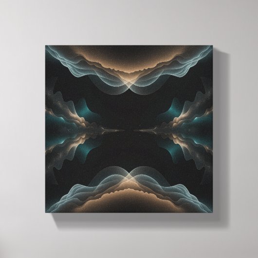 Abstract Wave Energy Canvas Art キャンバスプリント (正面)