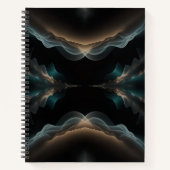 Abstract Wave Energy Spiral Notebook ノートブック (正面)