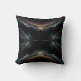 Abstract Wave Energy Throw Pillow クッション