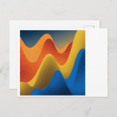 Abstract Waves mariage homme femme  ポストカード (正面/裏面)