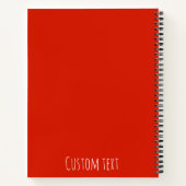 Abstract Wavy Line Art Bold Red Minimalist Pattern ノートブック (裏面)