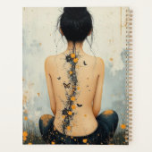Abstract Whimsical Woman and Butterfly プランナー手帳 (裏面)